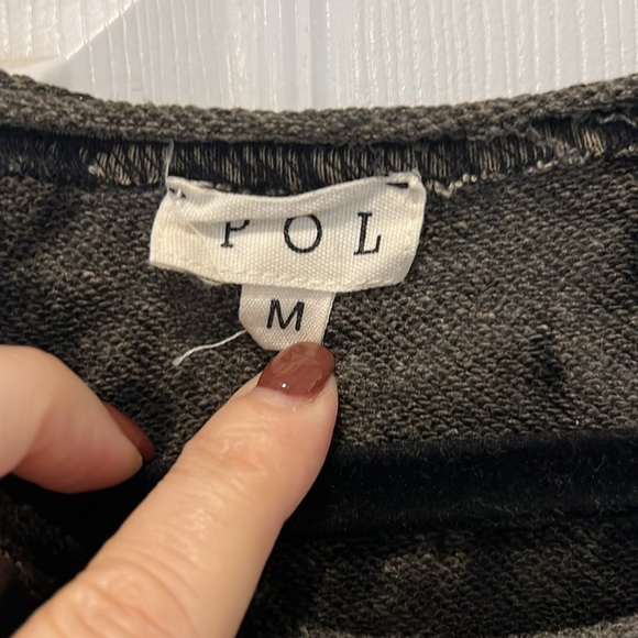 Women’s POL Bleach Splatter Sweatshirt Size M - Picture 2 of 2